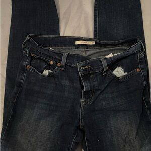 Levi's Dark Blue Straight Leg Jeans